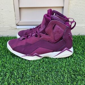 Air Jordan Nike True Flight Bordeaux Sail Basketball Shoes Mens 10.5